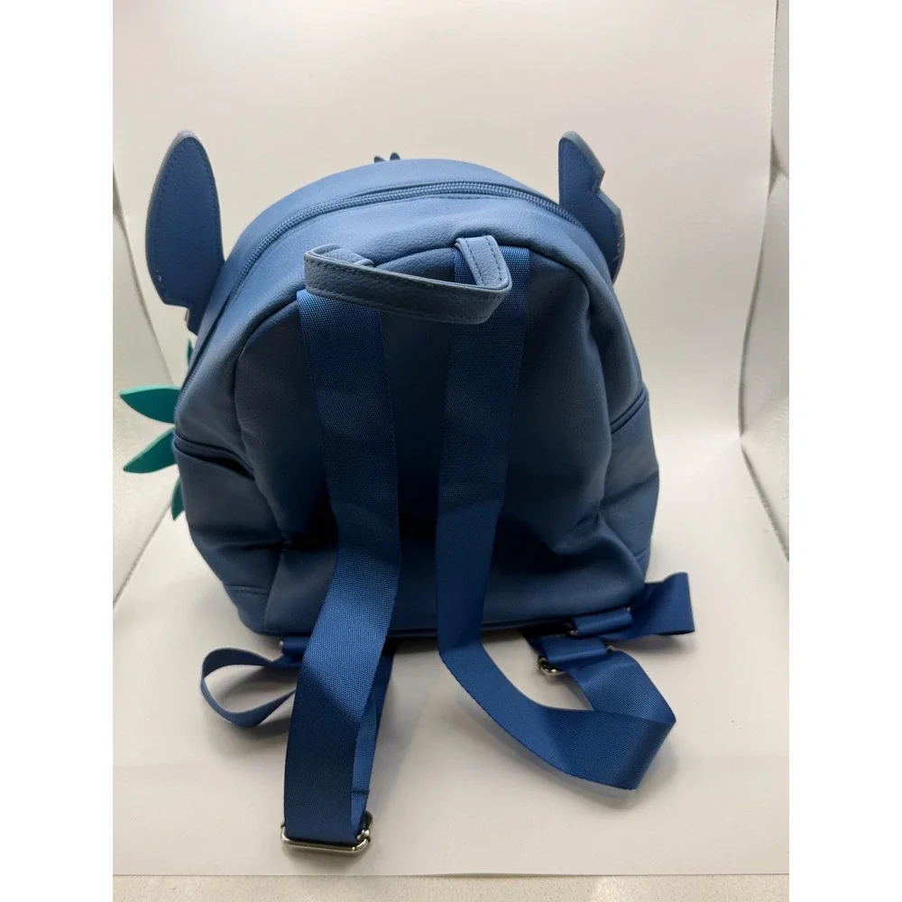 Disney Lilo & Stitch Pineapple Mini Backpack Blue Faux Leather 3D Ears Stitch‎